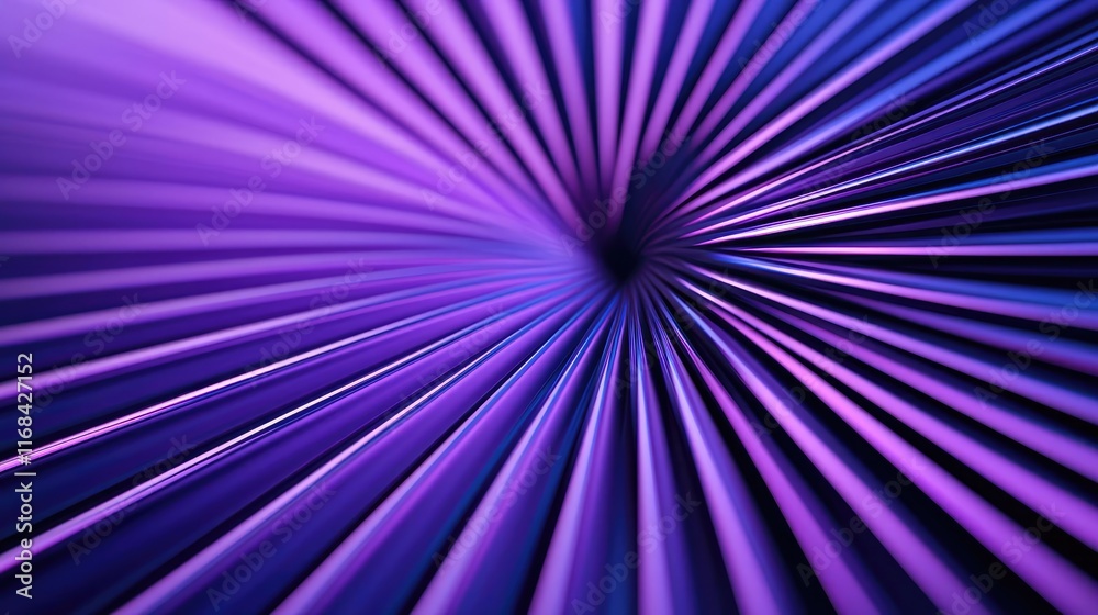 Poster Burst abstract background concept. Vibrant abstract design featuring dynamic lines radiating in purple hues.