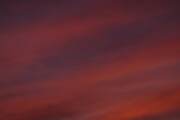 Rose sunset and colorful clouds