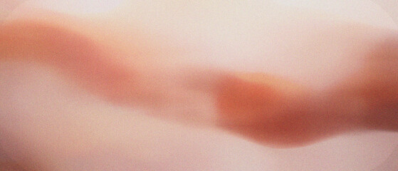 Abstract grainy noise gradient background with soft peach and beige hues, flow wavy movement, retro textured aesthetic, nostalgic, timeless calming beauty product brand design.