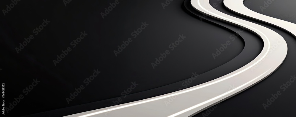 Aufkleber Chalkboard abstract background idea. Abstract image showcasing curves and lines creating a sleek, modern design.