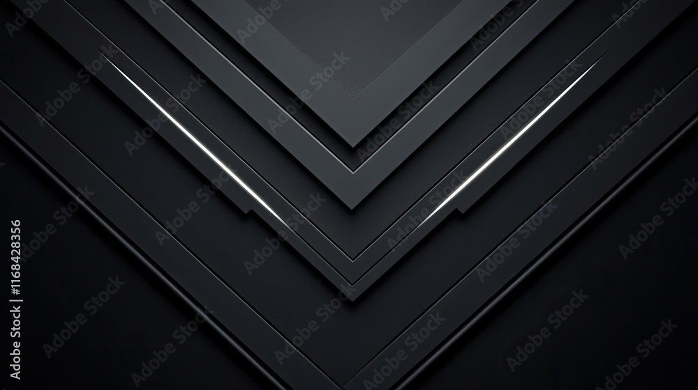 Aufkleber Chalkboard abstract background idea. Abstract layered shapes in dark tones create a modern visual for design projects.