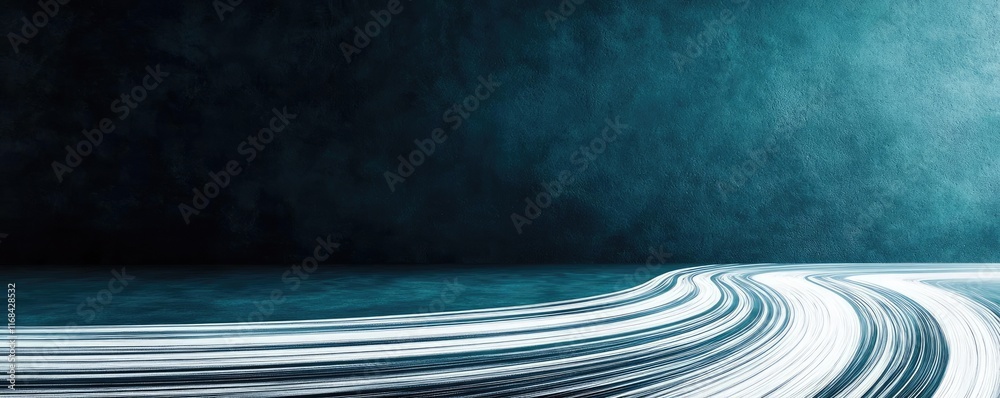 Poster Chalkboard abstract background idea. Abstract lines create a tranquil atmosphere with a cool color palette.