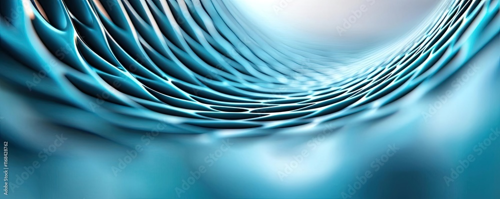 Poster Grid abstract background idea. Abstract close-up of a textured mesh surface in vibrant blue tones.