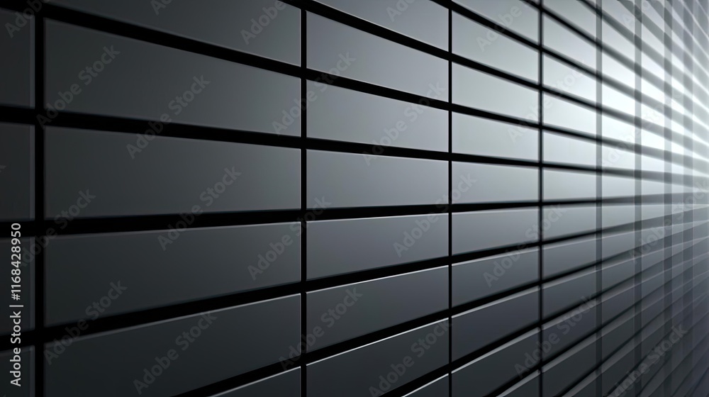 Poster grid abstract background idea. a sleek black wall design featuring horizontal lines and modern aesth