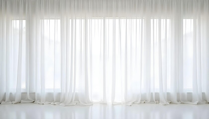 Fondo de cortinas blancas translúcidas y luz