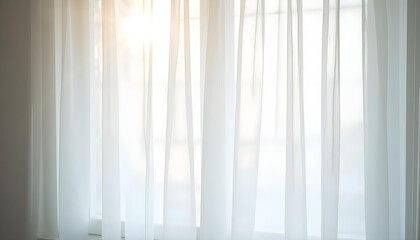 Obraz premium Fondo de cortinas blancas translúcidas y luz
