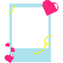 Obraz premium valentine polaroid frame