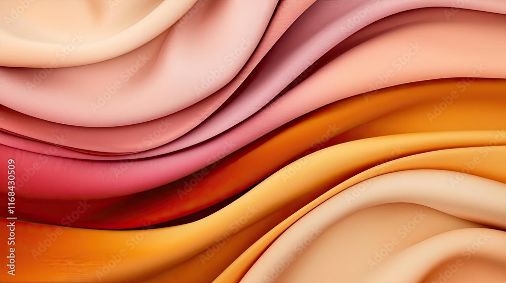 Aufkleber velvet abstract background concept. colorful waves of silky fabric create a visually captivating abs