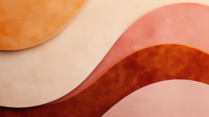 Velvet abstract background concept. Abstract curves in warm tones create a soothing and modern design for creative projects.
