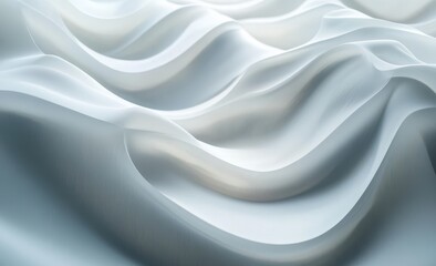 Obraz premium Abstract white wavy surface texture.