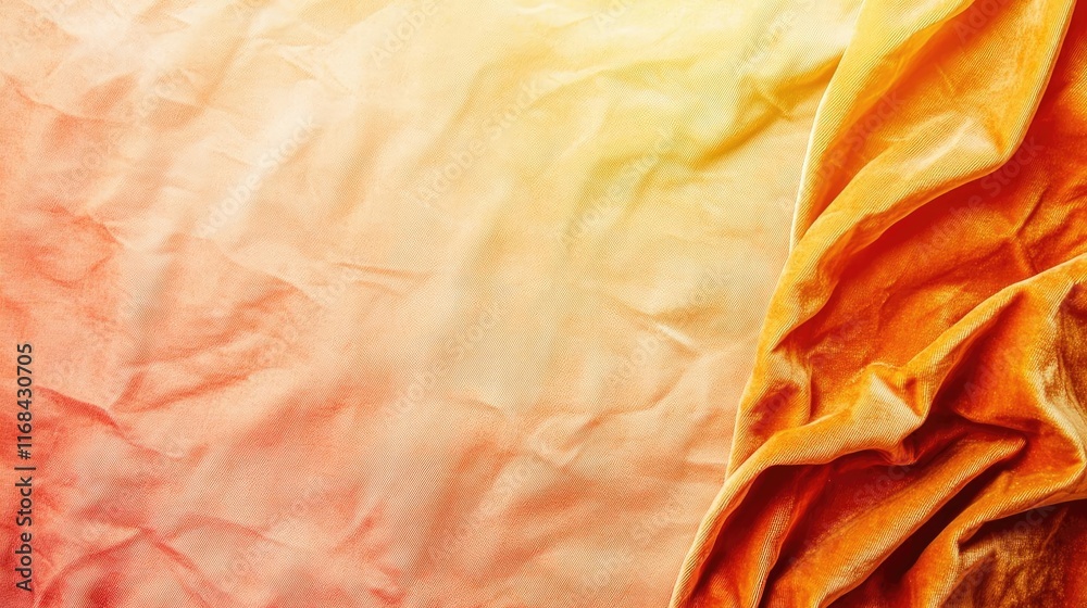 Aufkleber velvet abstract background concept. colorful wrinkled fabric texture creating a warm atmosphere with