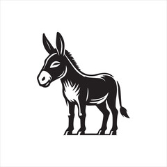 donkey isolated on white background