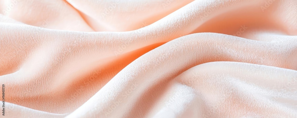 Poster Velvet abstract background concept. Soft, flowing fabric in a delicate pink color with smooth texture and gentle waves.