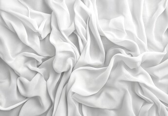 Obraz premium White fabric texture, elegant, smooth, flowing folds.