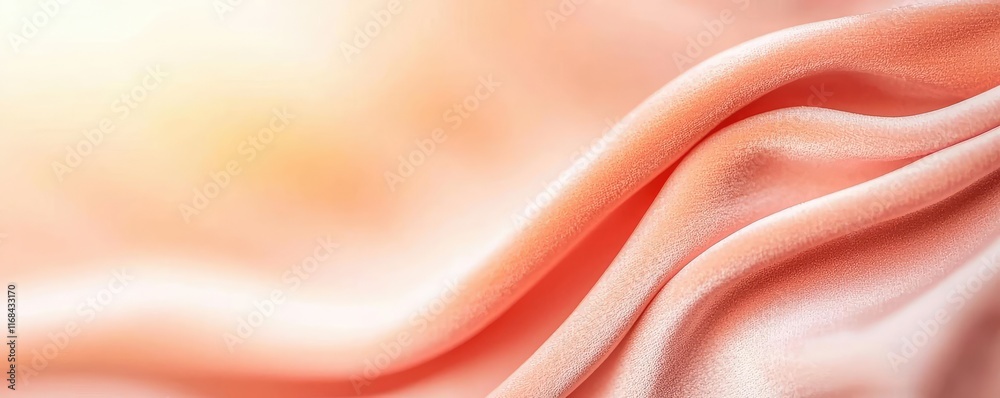 Poster velvet abstract background concept. soft pink fabric texture with elegant folds and gentle light cre