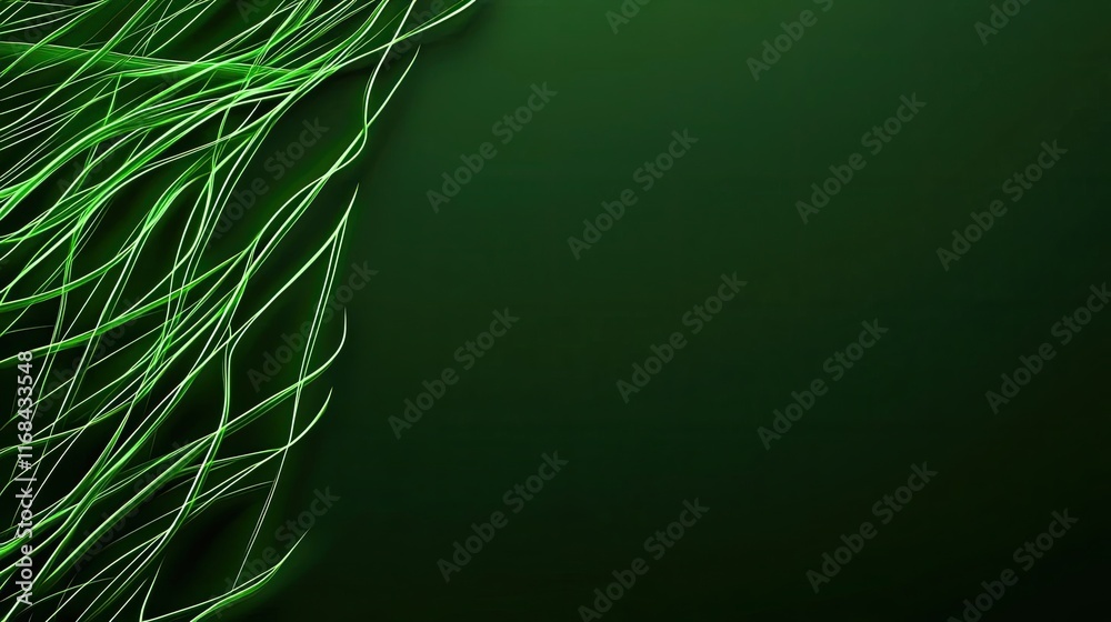 Poster Chalkboard abstract background idea. Abstract green design with flowing lines creating a dynamic, fresh aesthetic.