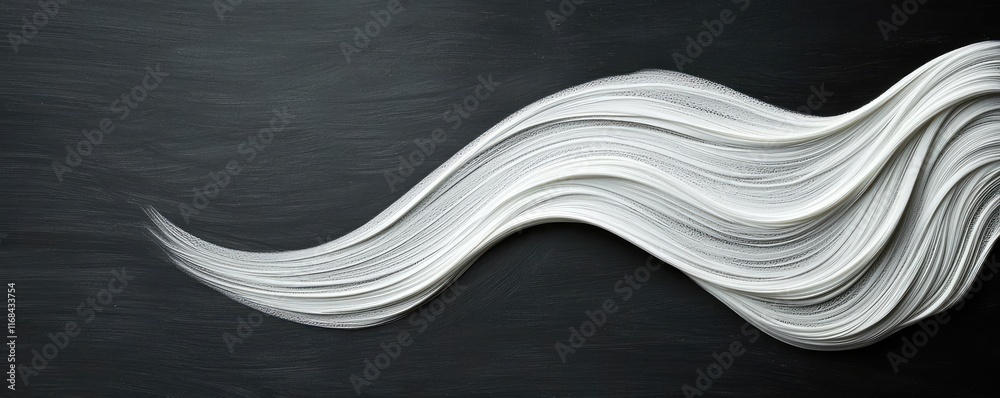 Aufkleber chalkboard abstract background idea. abstract white wave design on a dark background, showcasing flu