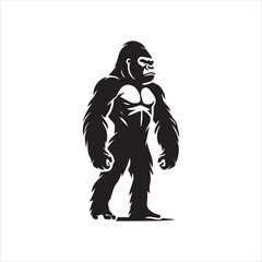 silhouette of a Gorilla