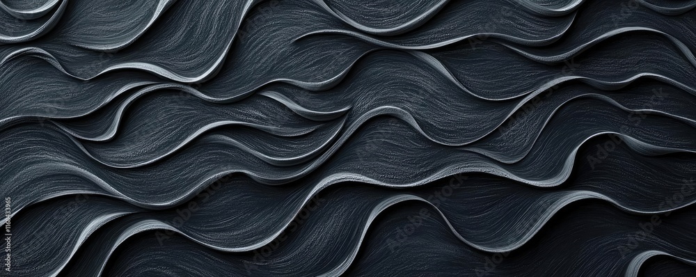 Aufkleber Chalkboard abstract background idea. Abstract dark waves create depth and texture, ideal for modern designs and backgrounds.