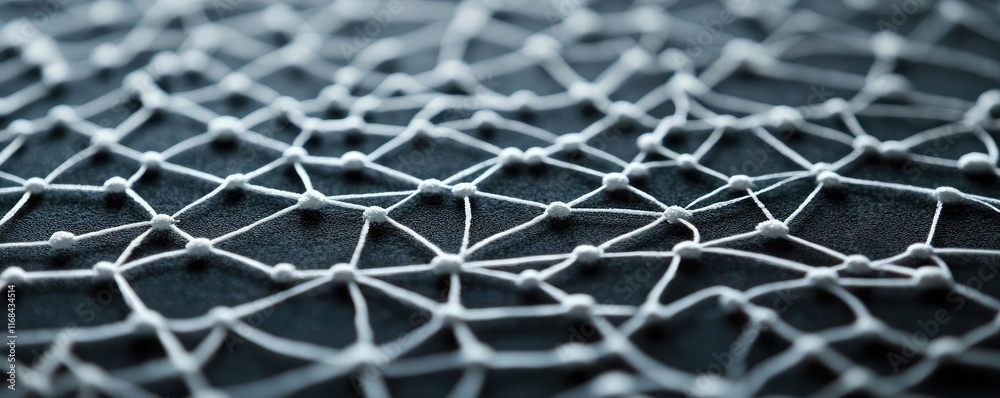 Aufkleber Chalkboard abstract background idea. Abstract interconnected lines forming a web-like structure on a dark surface.