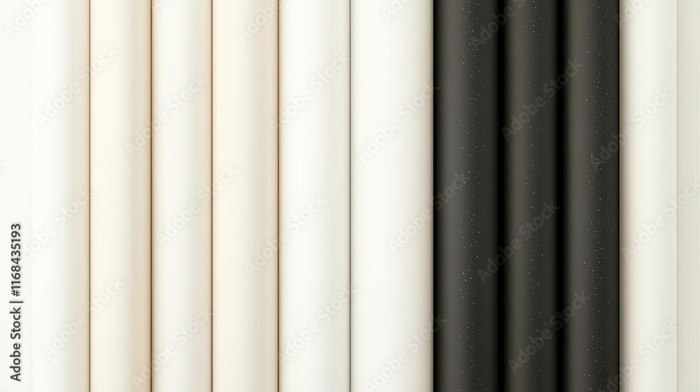 Poster Chalkboard abstract background idea. A collection of colored rolls, showcasing a minimalist design with neutral tones.