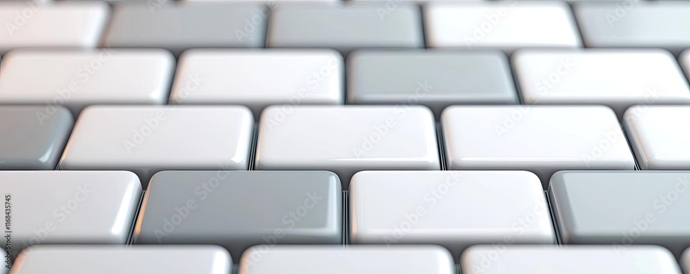 Aufkleber Grid abstract background idea. Close-up view of modern tile surface with grey and white hues, perfect for interior design.