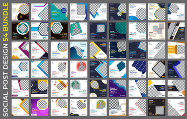 Digital marketing social media post business webinar for social media story, business post or stories banner template geometric shape design for attractive abstract elements post background space