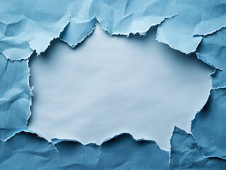Fototapeta premium Torn Paper Revealing Empty Center
