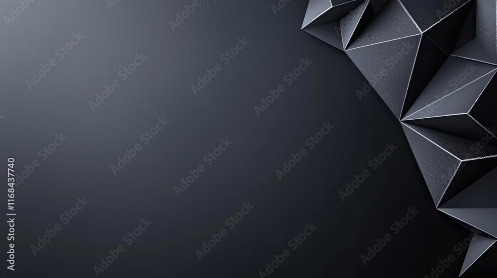 Poster Chalkboard abstract background idea. Abstract geometric background with dark tones and angular shapes for modern designs.