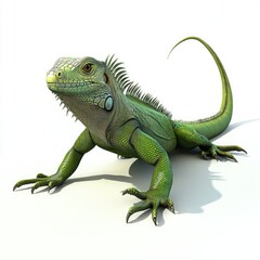 Obraz premium Green Iguana Perched