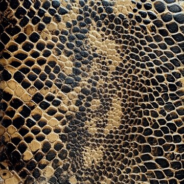 Close-up view showcases the intricate patterns and textures of genuine python skin, highlighting natural colors and unique scales typical of exotic wildlife