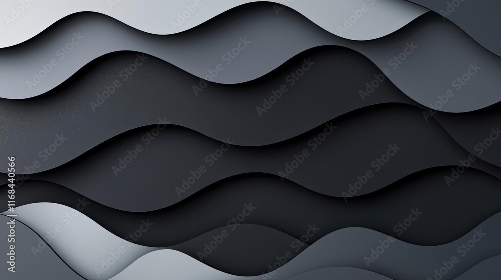 Aufkleber Chalkboard abstract background idea. Abstract waves of dark and light colors create a dynamic, modern background texture.