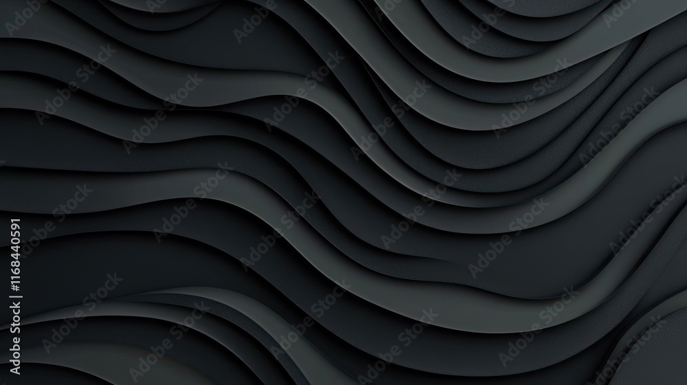 Aufkleber Chalkboard abstract background idea. Abstract dark waves creating a smooth, dynamic texture for modern design projects.