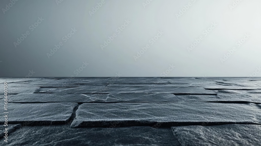 Poster Chalkboard abstract background idea. A serene view of a textured stone surface with a soft gradient background for design.