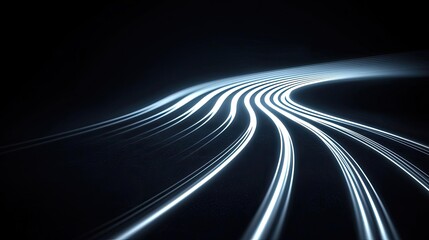 Chalkboard abstract background idea. A futuristic design featuring glowing light trails on a dark background.