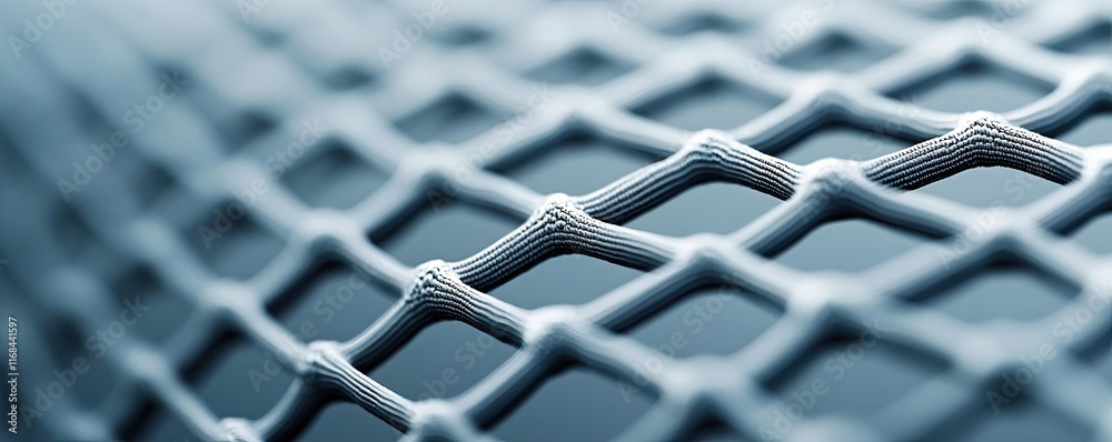 Poster Grid abstract background idea. Close-up of a textured mesh surface showing intricate geometrical patterns.
