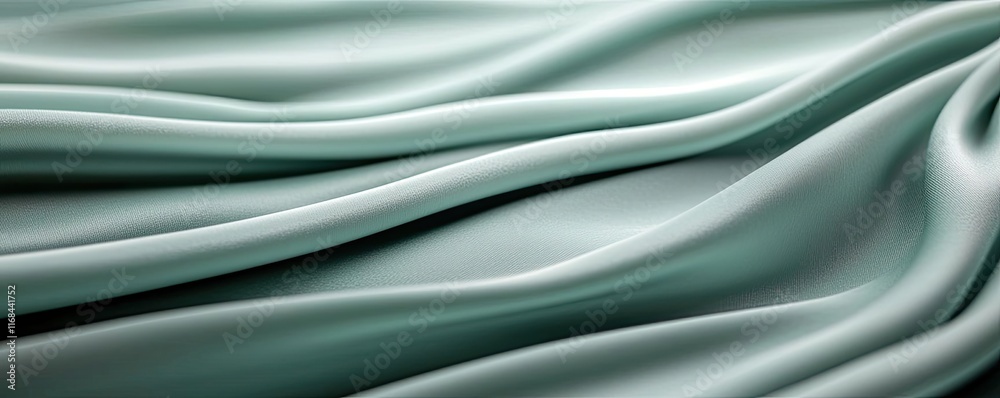 Poster velvet abstract background concept. soft, flowing texture of green fabric creating a gentle and soot