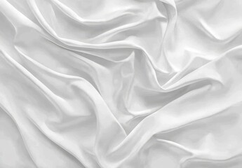 Fototapeta premium Abstract white fabric texture with soft folds and drapes.