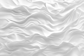 Obraz premium Abstract white fabric waves texture background.