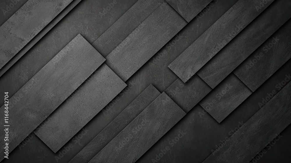 Aufkleber Chalkboard abstract background idea. Abstract textured black background with layered rectangular patterns for artistic projects.