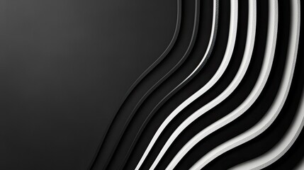 Chalkboard abstract background idea. Abstract wavy lines in black and white create a modern, minimalist design.