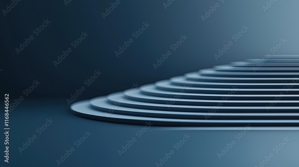 Aufkleber Grid abstract background idea. Abstract design featuring smooth, wave-like patterns in a modern color palette.