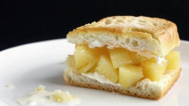 apple pie on white plate