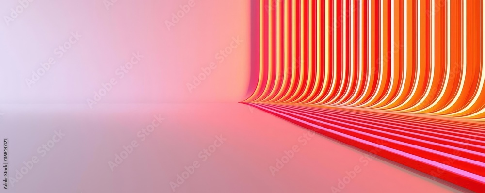 Poster grid abstract background idea. a vibrant abstract background featuring bright lines in pink and oran