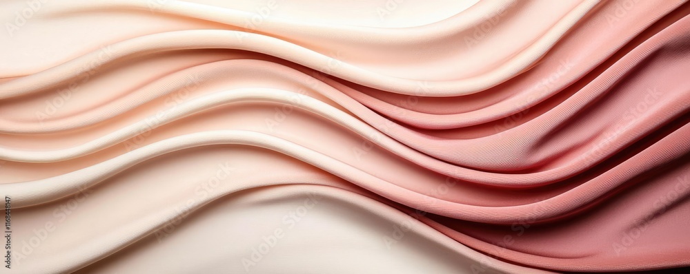 Poster Velvet abstract background concept. Elegant waves of fabric in soft pastel colors create a calming visual effect.
