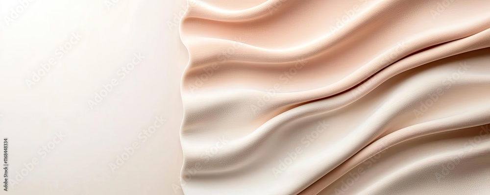 Poster Velvet abstract background concept. Elegant abstract waves in soft colors create a serene and calming environment.