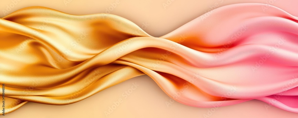 Poster velvet abstract background concept. a smooth flow of soft, colorful silk fabric creating a serene am