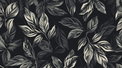 charcoal black seamless pattern wallpaper