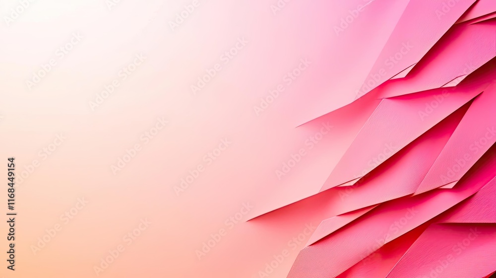 Poster Velvet abstract background concept. Abstract pink layered paper design creating a modern and vibrant background.