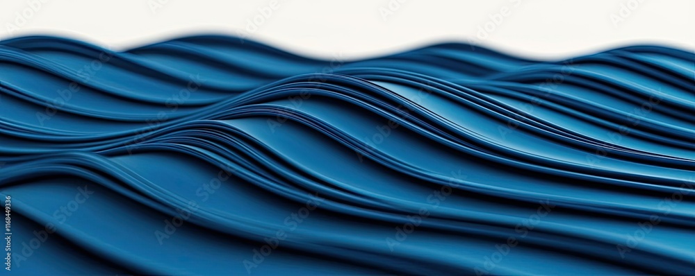 Poster Velvet abstract background concept. Abstract blue waves create a calming and serene atmosphere, perfect for modern design.